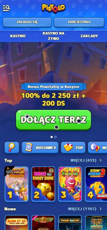 Pistolo Casino strona główna